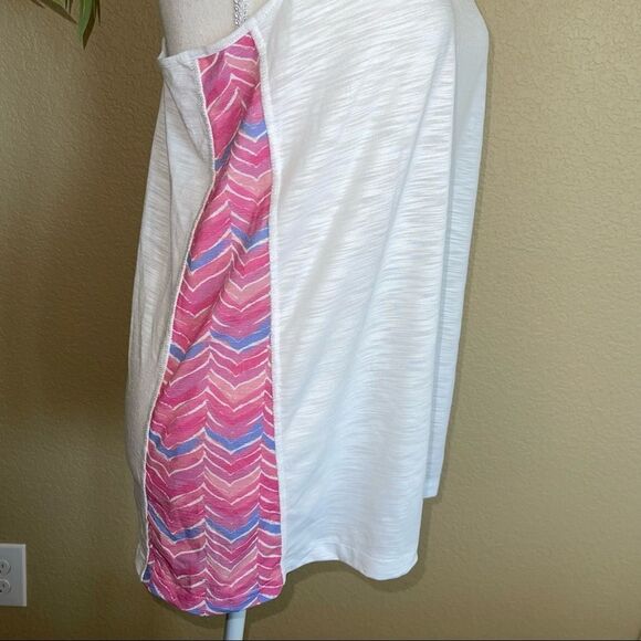 Vineyard Vines Performance White Painted Whale Tail Work Out Tank Shirt Small - Picture 2 of 3